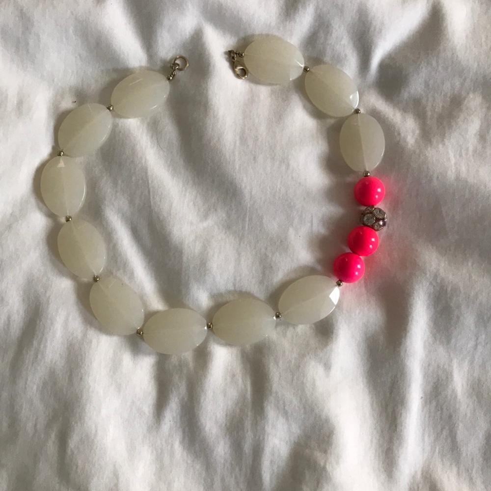 AQUA chunky necklace - pink gold and white